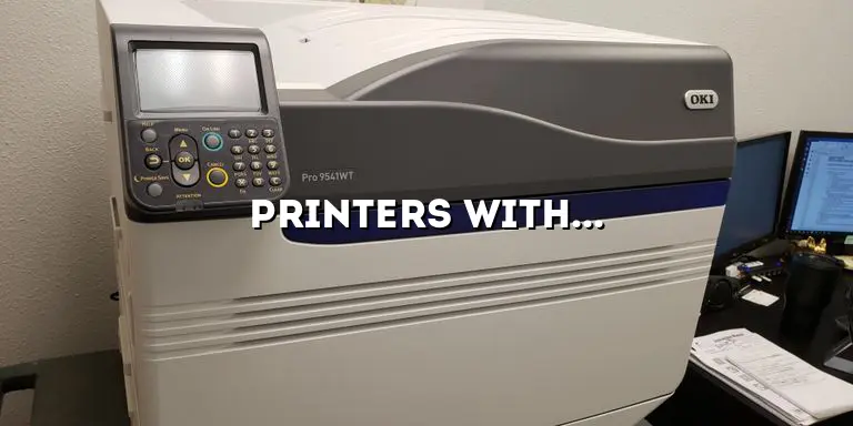 Printers with Bluetooth: The Future of Wireless Printing