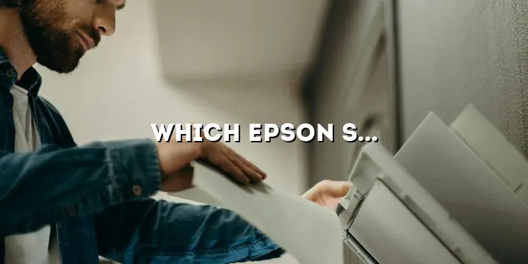 Which Epson Sublimation Printer is the Best Choice for Your Printing Needs?